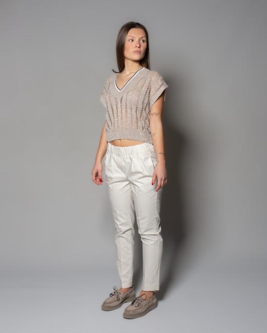 25SS 브루넬로 쿠치넬리 니트웨어 MCO559412 CJK08 Tortora - BRUNELLO CUCINELLI