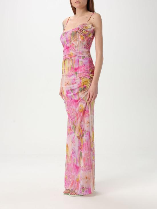 25SS 블루마린 롱 원피스 4A313A F1157 Pink - BLUMARINE