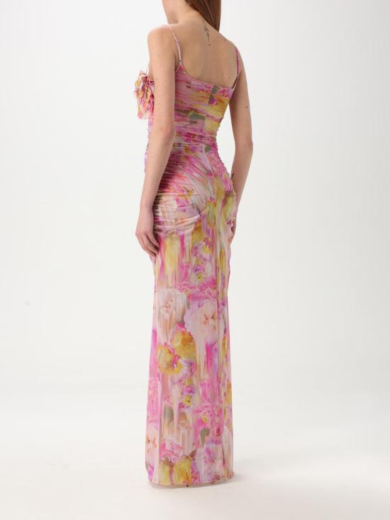 25SS 블루마린 롱 원피스 4A313A F1157 Pink - BLUMARINE