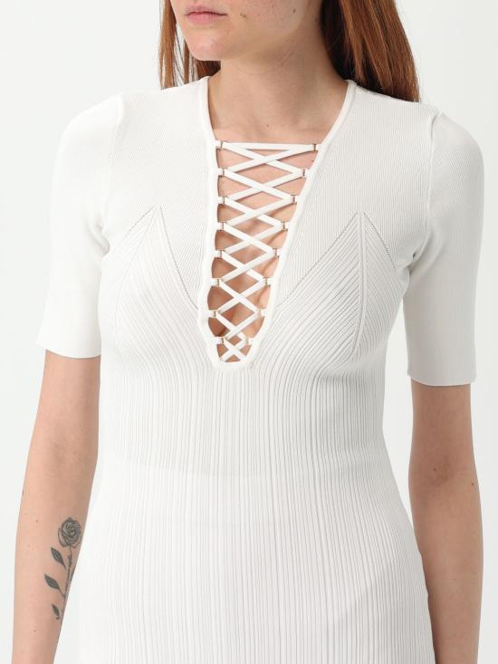 25FW 엘리자베타프랜치 스웨터 MK57B 360 White - ELISABETTA FRANCHI