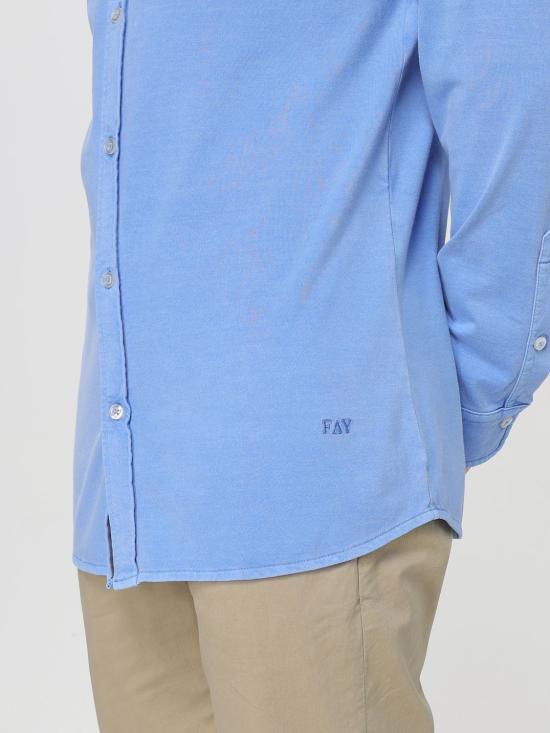 25SS 페이 긴팔 셔츠 NRMA350145TUY1 U601 Blue - FAY