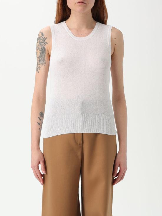 25FW 막스마라 스튜디오 민소매 티셔츠 2516361072600 001 White