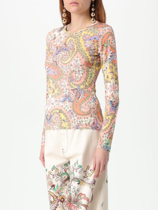 25SS 에트로 긴팔 티셔츠 WRJB001199IAD14 X0873 Multicolor - ETRO