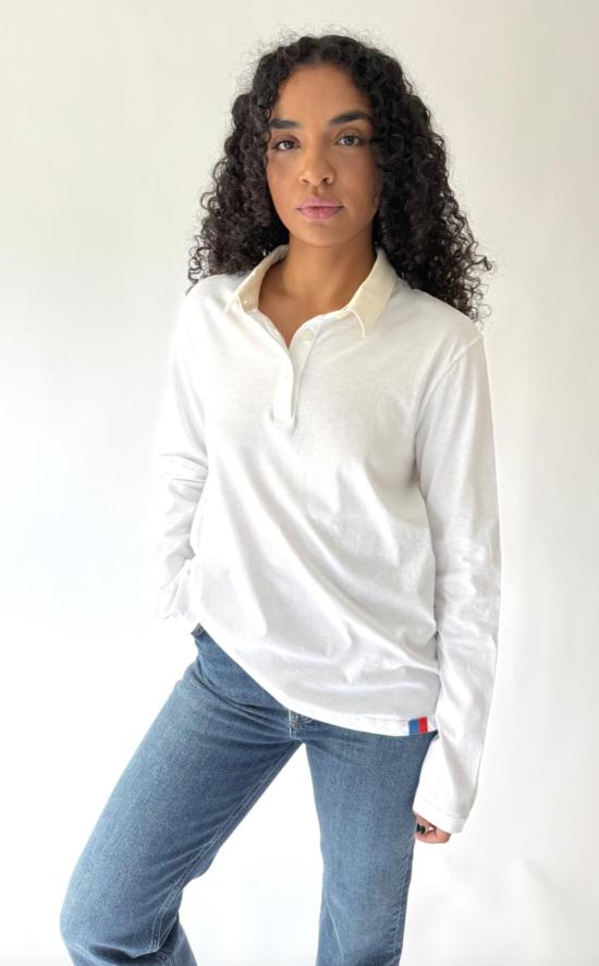  큘 폴로 티셔츠 쿨레 럭비 셔츠 화이트 - KULE