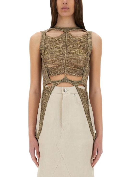 25SS 릭 오웬스 민소매 티셔츠 RO01E7615 KGRIDG02 GOLD