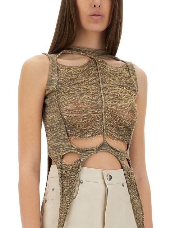 25SS 릭 오웬스 민소매 티셔츠 RO01E7615 KGRIDG02 GOLD - RICK OWENS