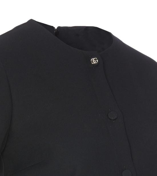 25SS 구찌 미디 원피스 813175ZAD881000 Black - GUCCI