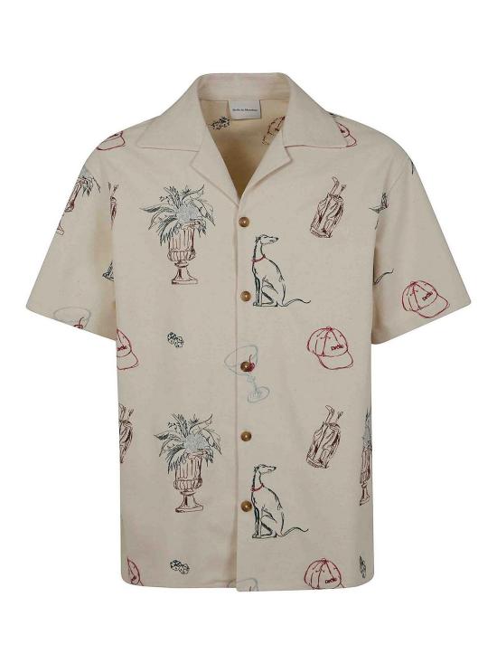 25SS 드롤드무슈 반팔 셔츠 GSH214CO198ECRU Nude Neutrals