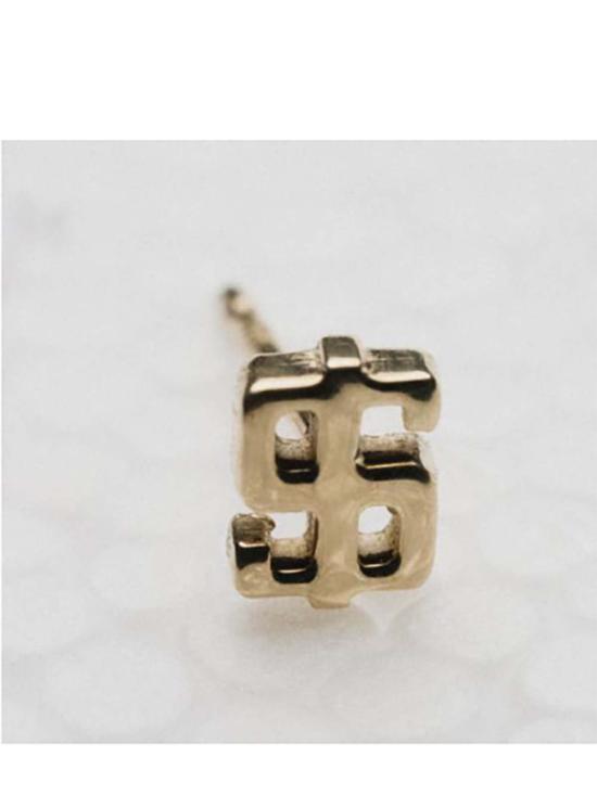  LL 이어링 Ll Llc 달러 사인 스터드 귀걸이 스털링 실버 - OTHER BRANDS