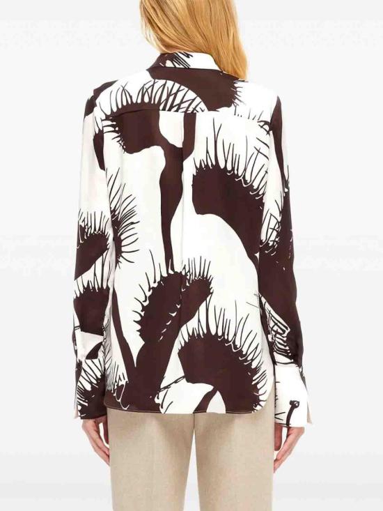 24FW 살바토레 페라가모 블라우스 13E919WHITE Dark Brown - SALVATORE FERRAGAMO