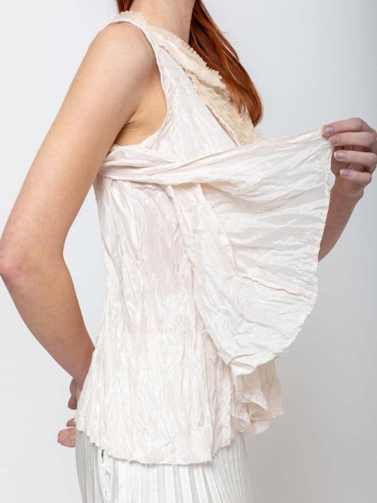  Hazel Brown 캐미솔 러플 요크와 언더 이 있는 헤이즐 브라운 블라우스 - OTHER BRANDS