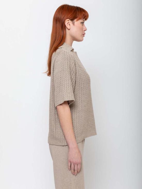  로렌 마누지안 반팔 티셔츠 랙 폴로 탑 시잘 - LAUREN MANOOGIAN