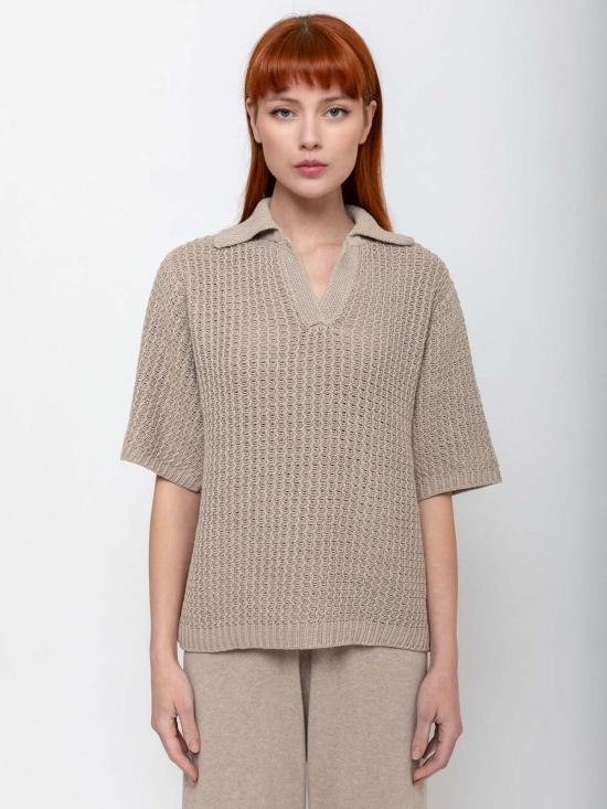  로렌 마누지안 반팔 티셔츠 랙 폴로 탑 시잘 - LAUREN MANOOGIAN