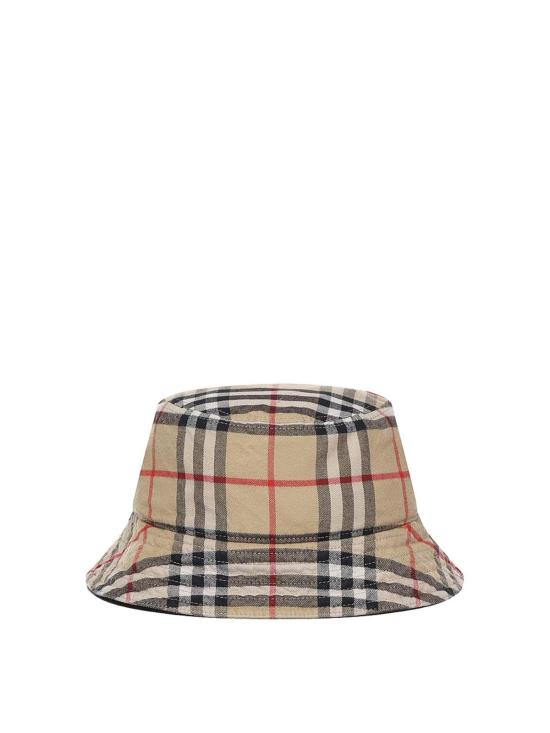  버버리 체크 코튼 버킷햇  8075657 Black