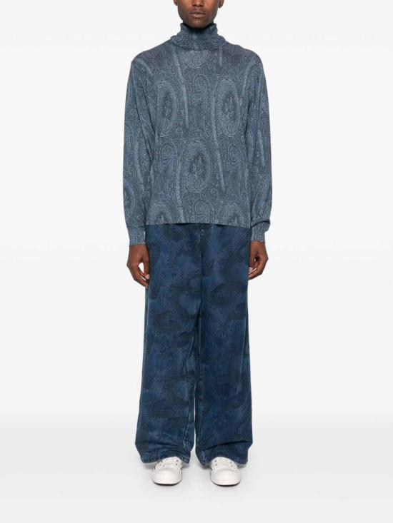 25FW 에트로 터틀넥 MRKF0079AK464X0883 Blue - ETRO