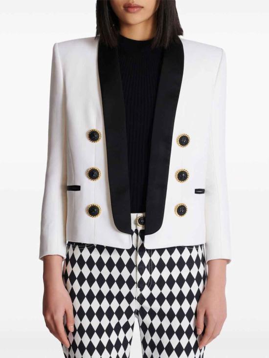  발망 자켓 DF1SI532ME54GAB White - BALMAIN