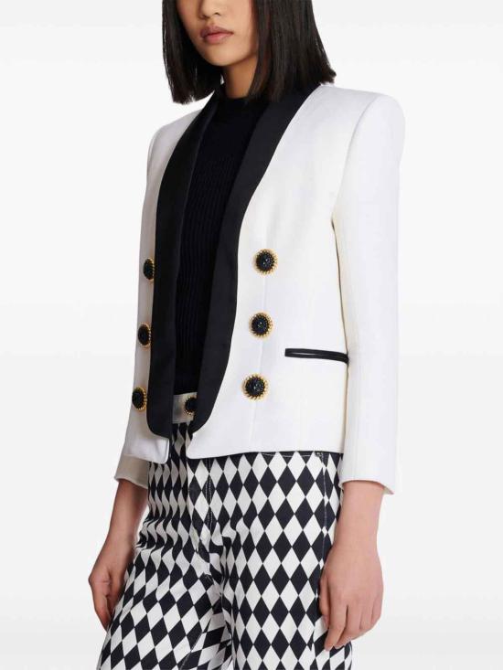  발망 자켓 DF1SI532ME54GAB White - BALMAIN
