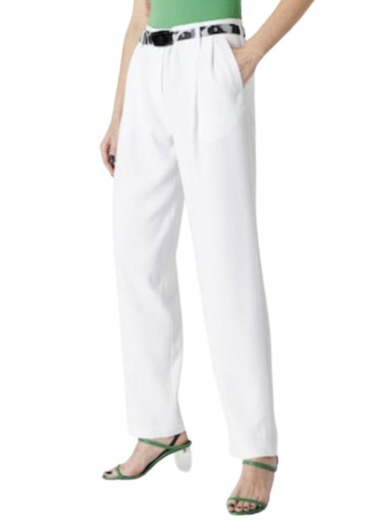  조르지오 아르마니 스트레이트 팬츠 3WHPP0WXT002MU0BN White - GIORGIO ARMANI