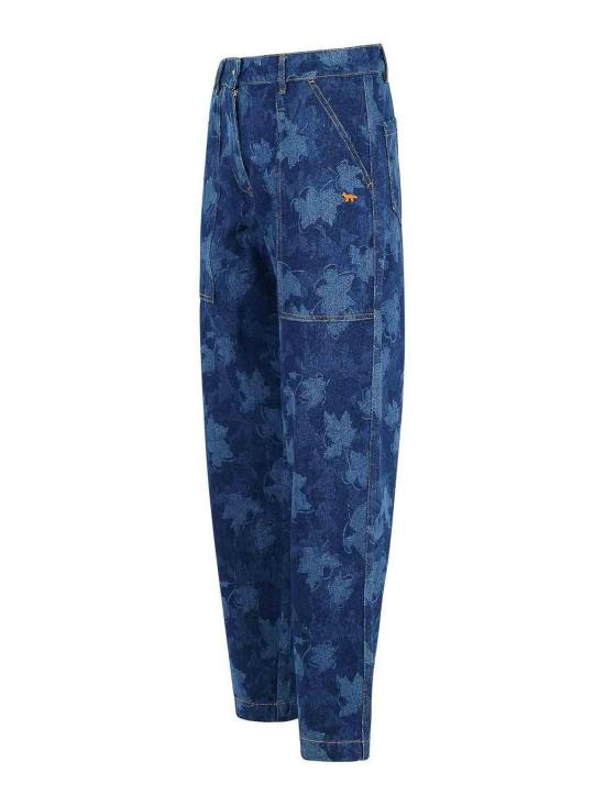  메종키츠네 스트레이트 팬츠 NW01116WW50230039 Blue - MAISON KITSUNE