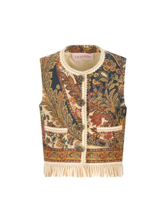 25SS 발렌티노 가라바니 베스트 6B0CF0P59A7UK1 P25 BEIGE MULTICOLOR BROWN