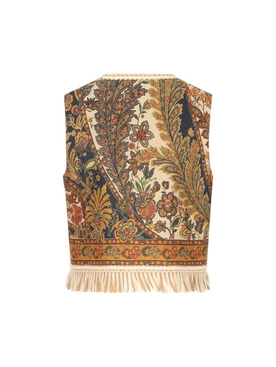 25SS 발렌티노 가라바니 베스트 6B0CF0P59A7UK1 P25 BEIGE MULTICOLOR BROWN - VALENTINO GARAVANI