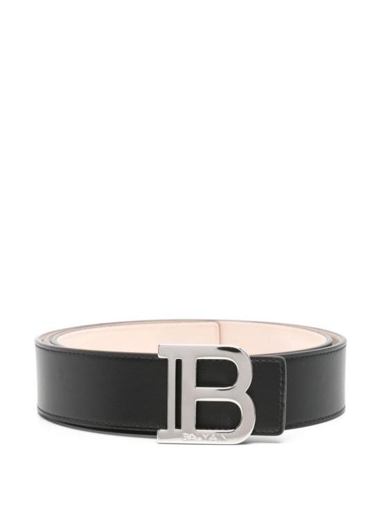 25SS 발망 가죽 벨트 EM1WJ00 0LVTL 0PA Black