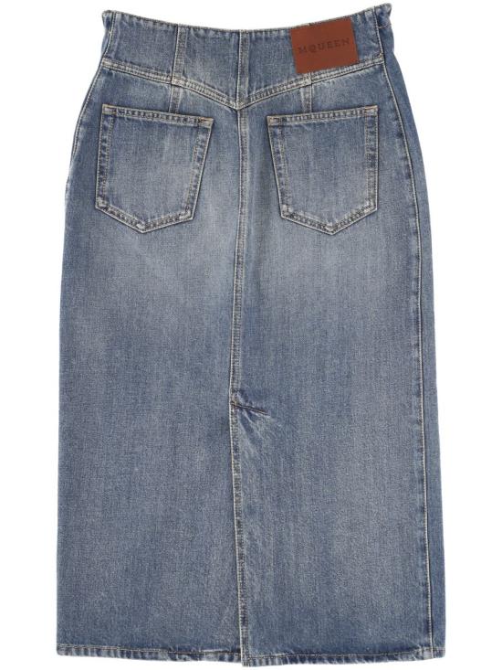 25SS 알렉산더 맥퀸 데님 스커트 817920QMACV4315 BLUE - ALEXANDER MCQUEEN