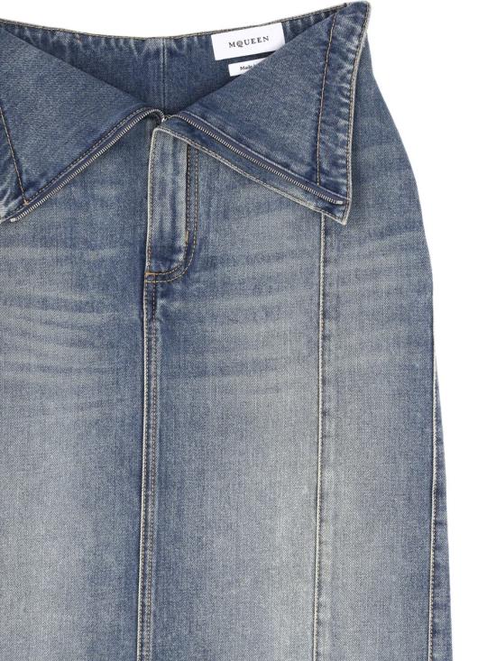 25SS 알렉산더 맥퀸 데님 스커트 817920QMACV4315 BLUE - ALEXANDER MCQUEEN