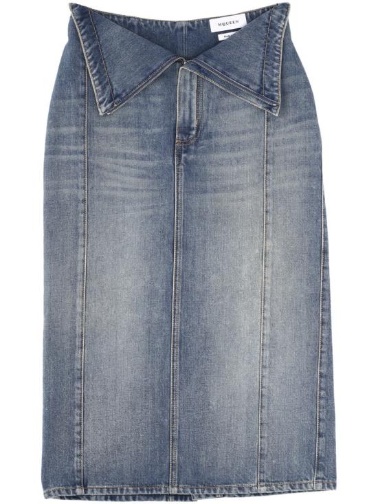 25SS 알렉산더 맥퀸 데님 스커트 817920QMACV4315 BLUE
