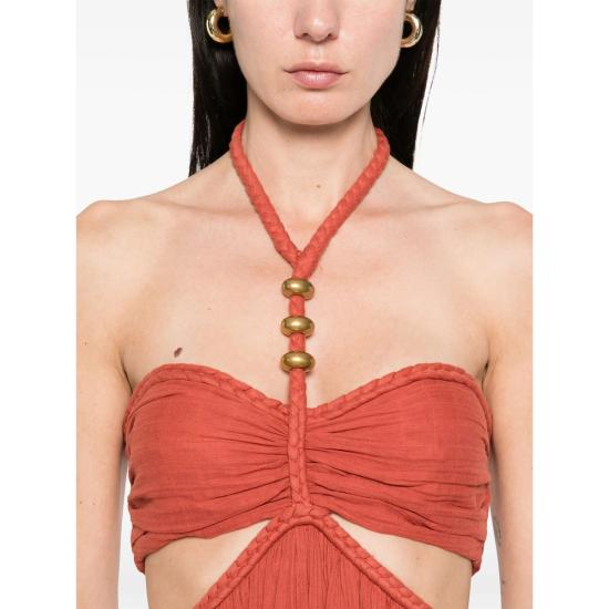 25SS 이자벨마랑 롱 원피스 C2J11I RO0782FA 11BO ORANGE - ISABEL MARANT