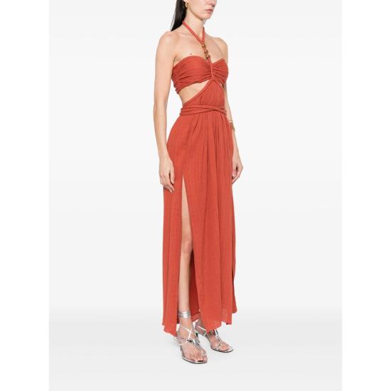 25SS 이자벨마랑 롱 원피스 C2J11I RO0782FA 11BO ORANGE - ISABEL MARANT