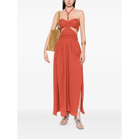 25SS 이자벨마랑 롱 원피스 C2J11I RO0782FA 11BO ORANGE - ISABEL MARANT