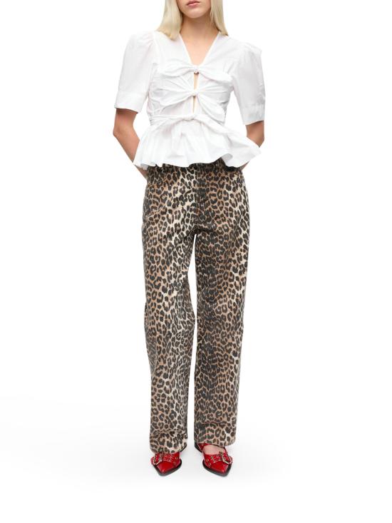 25SS 가니 블라우스 W0309151 BRIGHT WHITE DOM - GANNI