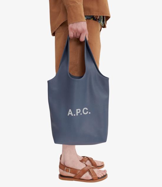 25SS 아페쎄 토트백 PUABOM61861IAK DARK NAVY DOM - A.P.C.