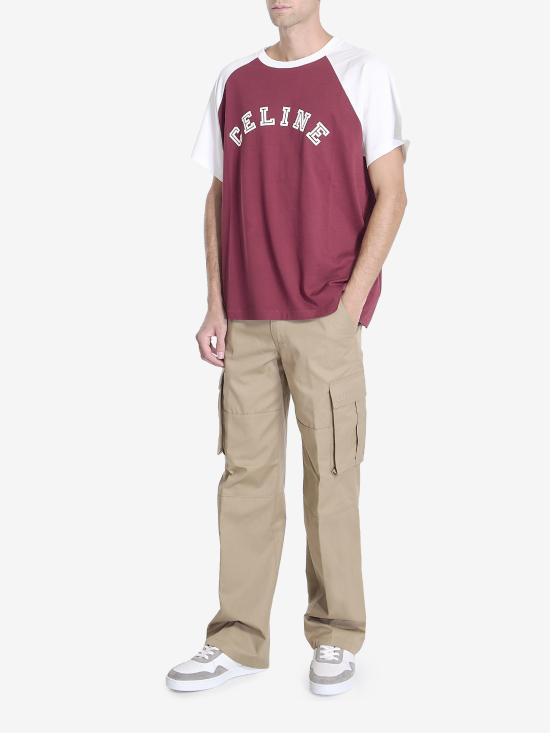 24FW 셀린느 반팔 티셔츠 RX003671Q CAD9 Burgundy - CELINE