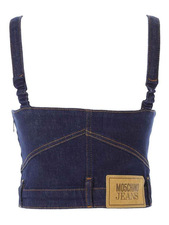 24FW 모스키노 민소매 티셔츠 080132391555 Blue - MOSCHINO