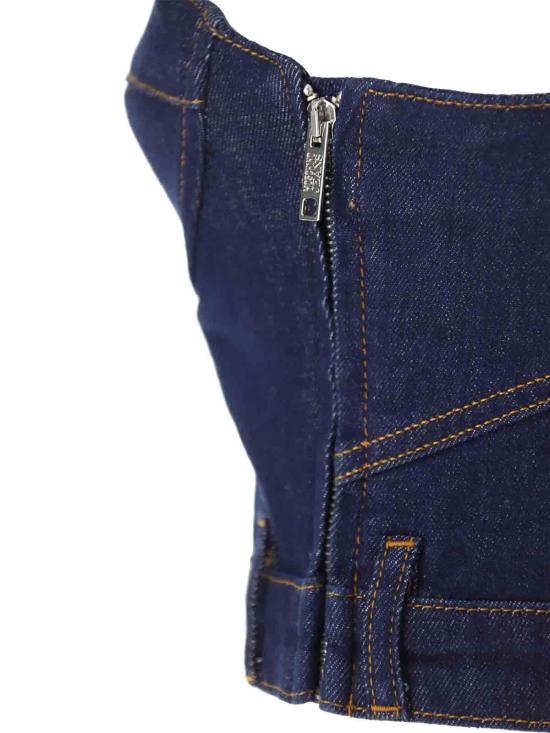 24FW 모스키노 민소매 티셔츠 080132391555 Blue - MOSCHINO