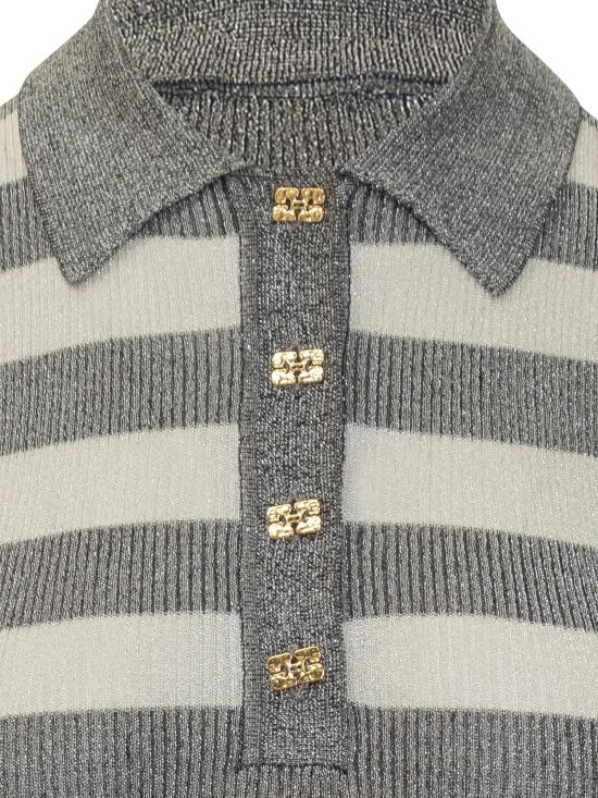 25SS 가니 폴로 티셔츠 K2482135 EGRET DOM - GANNI