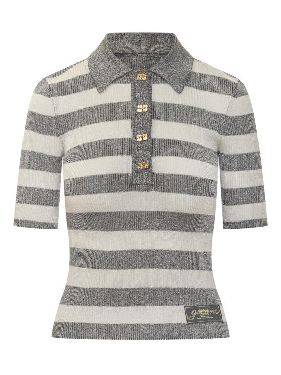 25SS 가니 폴로 티셔츠 K2482135 EGRET DOM