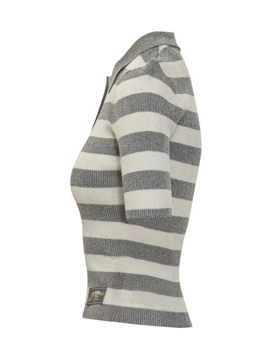 25SS 가니 폴로 티셔츠 K2482135 EGRET DOM - GANNI