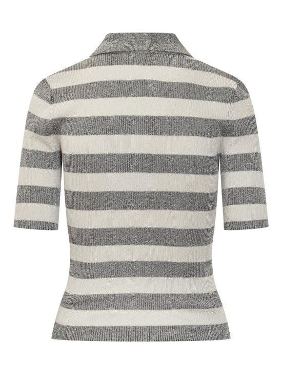 25SS 가니 폴로 티셔츠 K2482135 EGRET DOM - GANNI