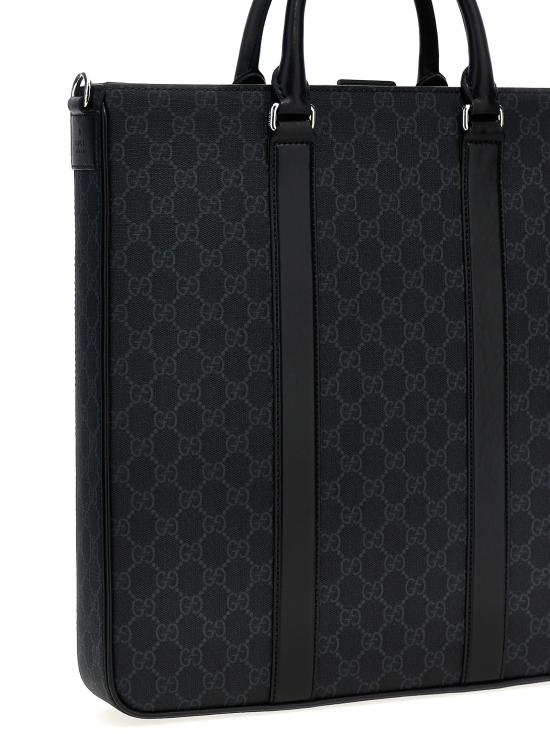 25FW 구찌 GG 수프림 캔버스 라지 토트백 794918FADJA1042 BLACK DOM - GUCCI