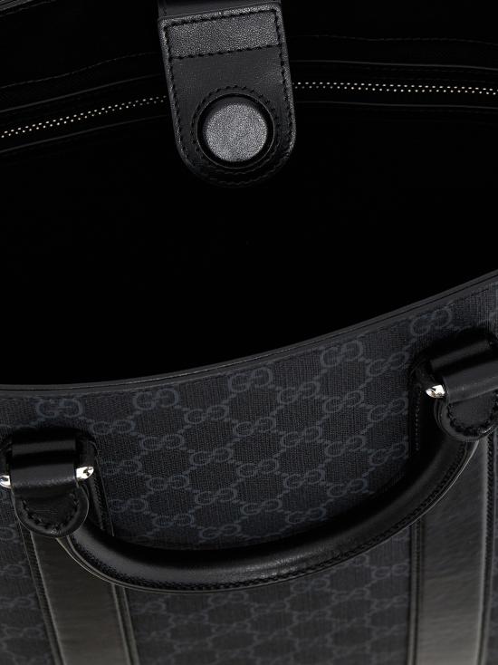 25FW 구찌 GG 수프림 캔버스 라지 토트백 794918FADJA1042 BLACK DOM - GUCCI