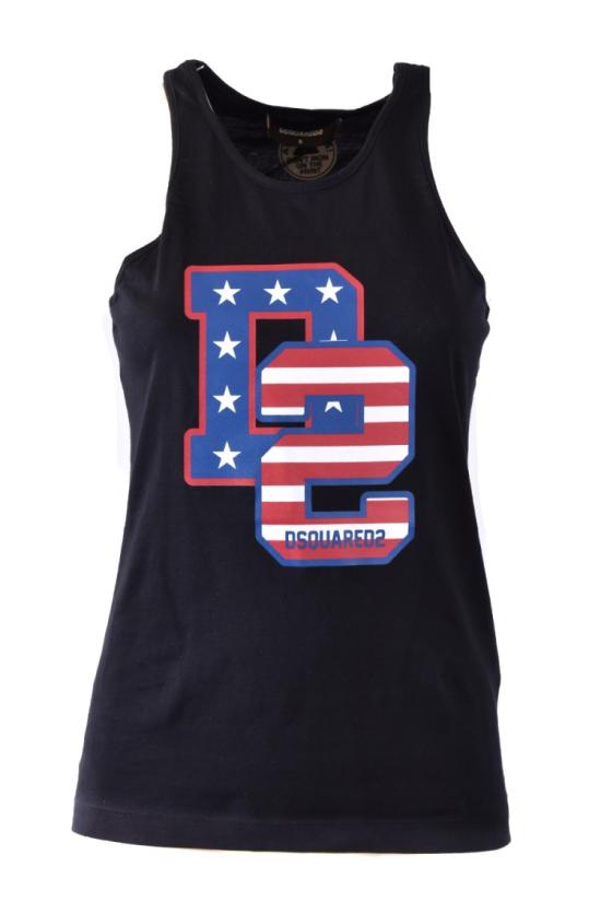  디스퀘어드2 민소매 티셔츠 S75NL0041 S24668900 Black