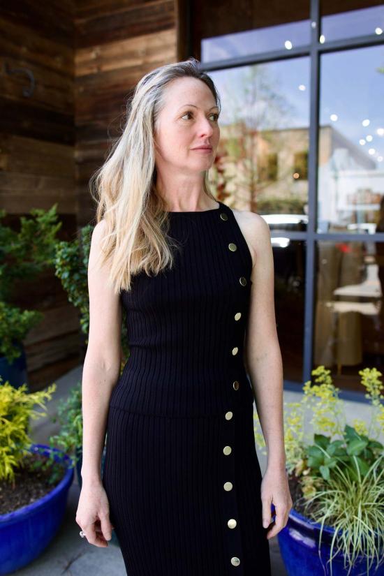  베로니카비어드 롱 스커트 베로니카 비어드 태너 리브  블랙 - VERONICA BEARD