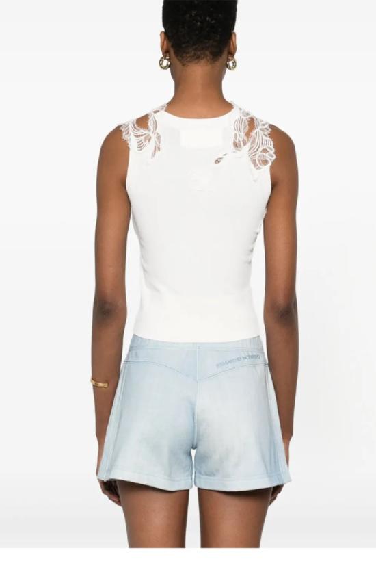 25SS 에르마노 설비노 탑 D465L334APLGIKT White - ERMANNO SCERVINO