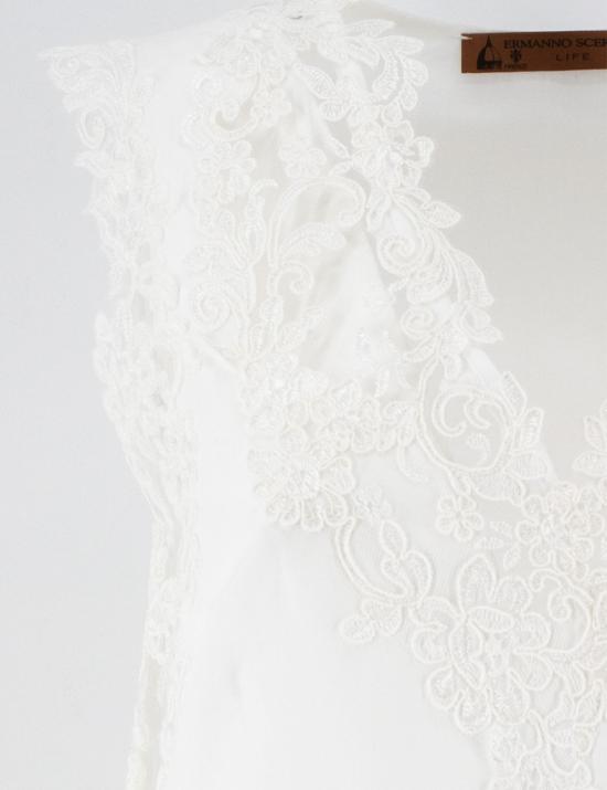 25SS 에르마노 설비노 탑 D464L606OVZ 10601 White - ERMANNO SCERVINO