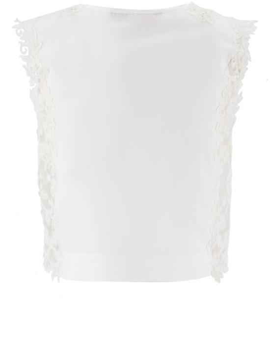 25SS 에르마노 설비노 탑 D464L606OVZ 10601 White - ERMANNO SCERVINO