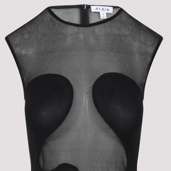 25SS 알라이아 롱 원피스 AA9R2654K061A Black - ALAIA