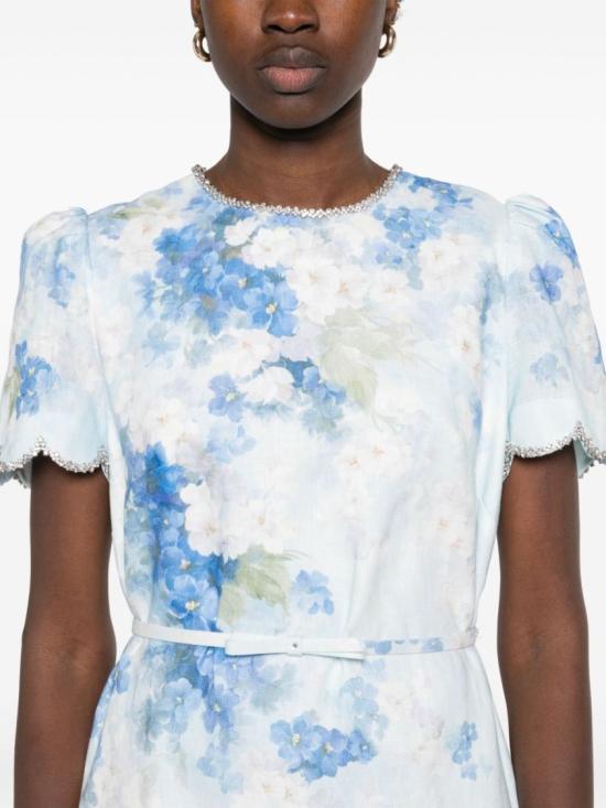 25SS 짐머만 숏 원피스 2161DR251 Blue - ZIMMERMANN